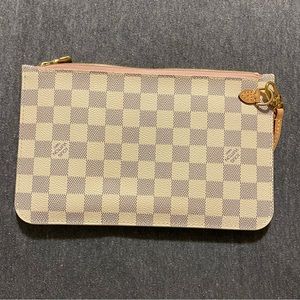 Louis Vuitton Wristlet Pouch/ Pochette Damier Azur